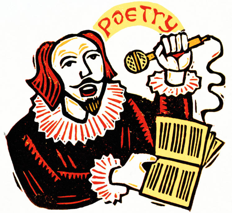 748x688 Poem Clipart Poetry Reading