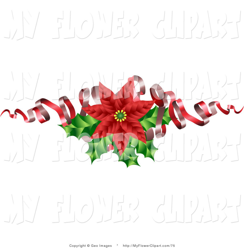 1024x1044 Clip Art Of A Christmas Decoration Of A Blooming Red Poinsettia