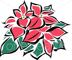 300x252 Clipart Poinsettia Christmas Wedding Clipart