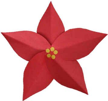 358x336 Paper Poinsettia Flowers