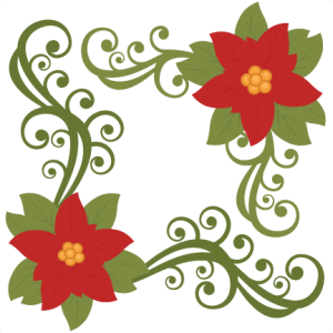 300x300 Christmas Poinsettia Flower Scrapbook Clip Art Christmas Cut Outs