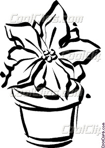 213x300 Christmas Poinsettia Vector Clip Art
