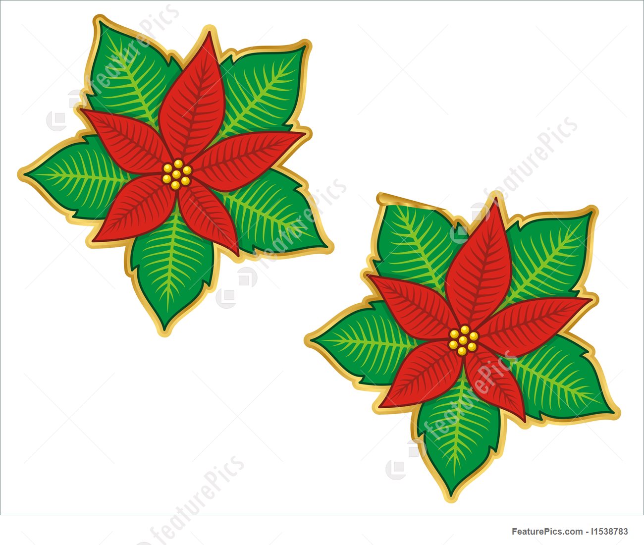 1300x1100 Holidays Christmas Poinsettia Sticker