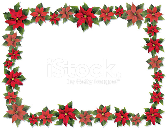 571x440 Poinsettia Frame Stock Vector