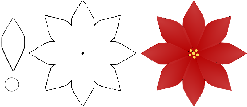 800x347 Poinsettia Clipart Printable