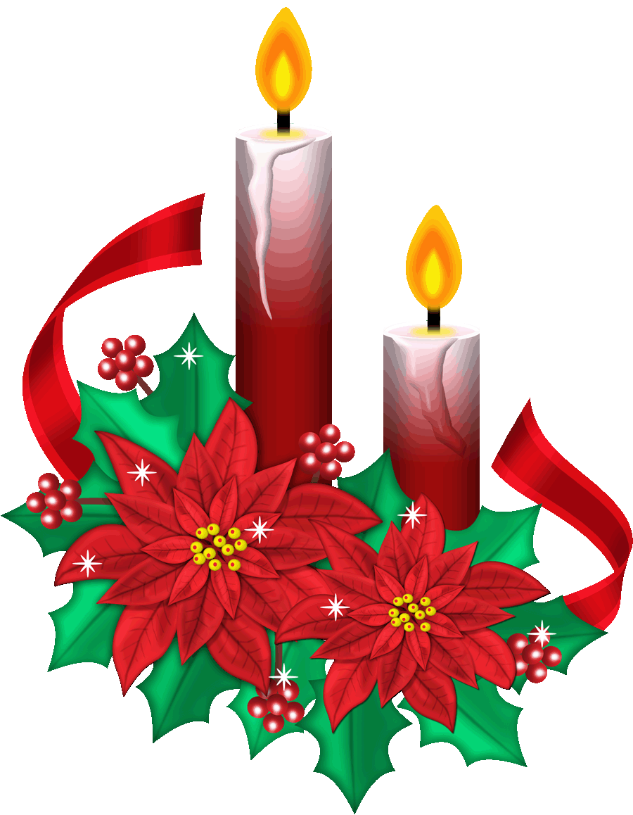 900x1158 Watercolor Christmas Holly And Berries With Candles