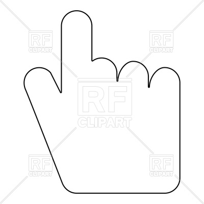 400x400 Point Hand Outline Icon Royalty Free Vector Clip Art Image