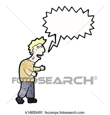 450x470 Clipart Of Angry Man Trying To Make His Point K14835491