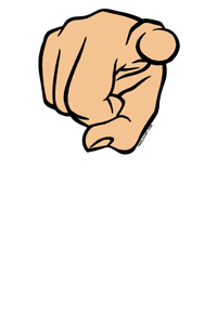 200x300 Pointing Finger Clipart
