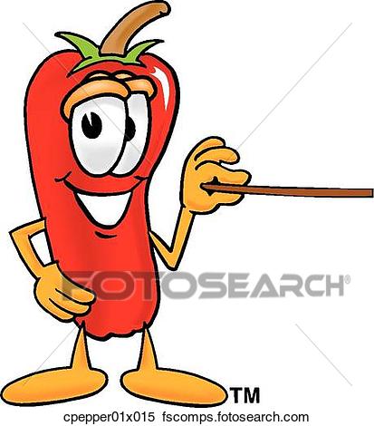 413x470 Clipart Of Chili Pepper With Pointer Cpepper01x015