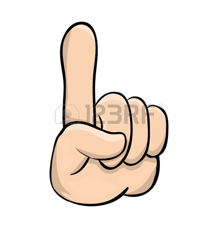 431x450 Hand Pointer, Finger Up Cartoon Vector Symbol Icon Design