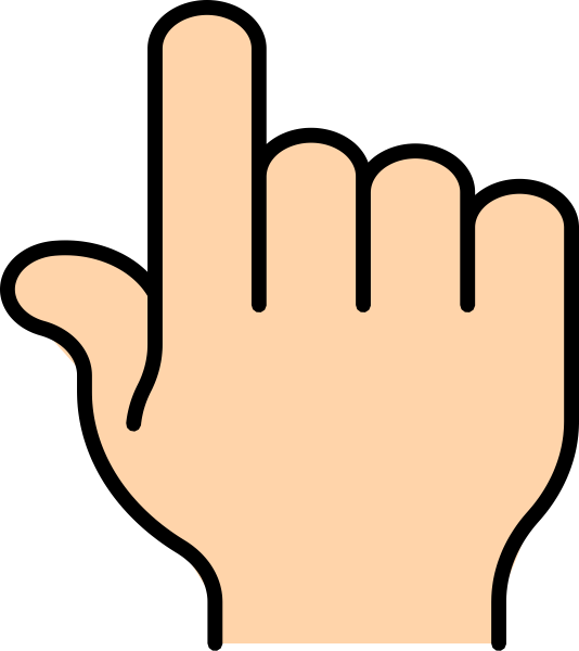 534x600 Pointer Finger Clip Art