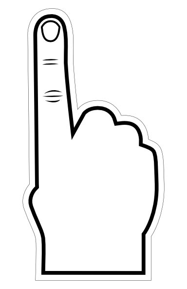 384x593 Pointer Finger Clipart