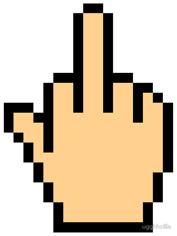 600x800 Pointer Middle Finger (Skin Coloured) Stickers By Ugghhzilla