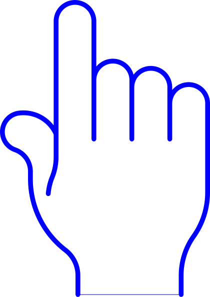 420x594 Blue Pointer Finger Png, Svg Clip Art For Web