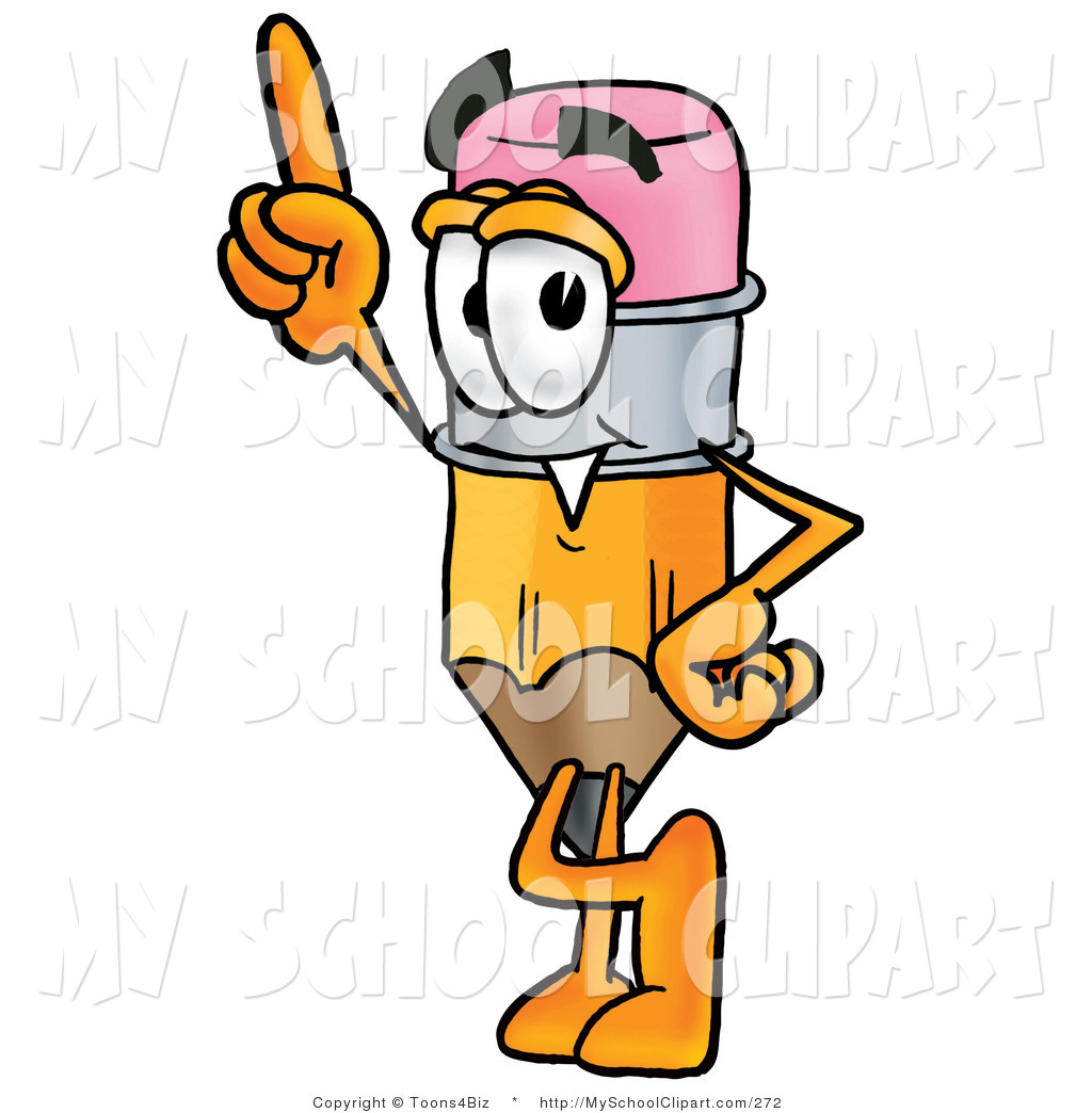 1024x1044 Clip Art Of A Happy Pencil Mascot Cartoon Character Pointing