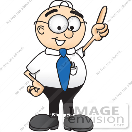450x450 Clip Art Graphic Of A Geeky Caucasian Businessman Cartoon