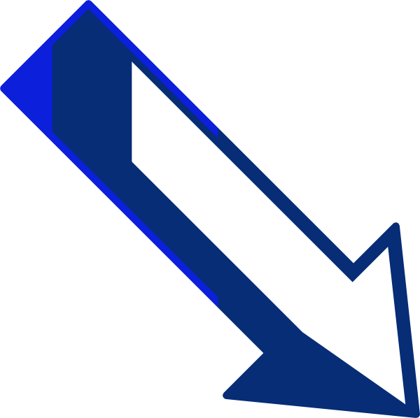 600x598 Blue Arrow Right Down Clip Art