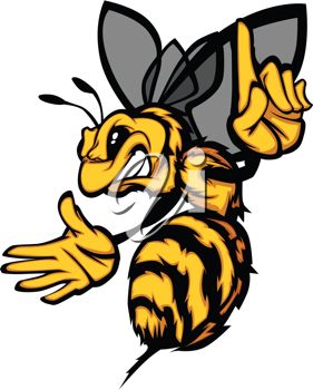 281x350 Picture Of An Angry Cartoon Yellow Jacket With His Finger Pointing