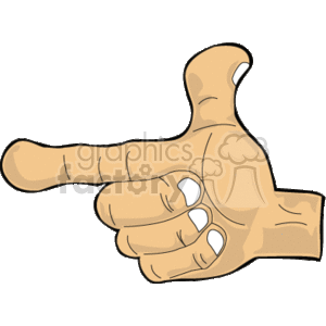 300x300 Royalty Free Pointing Cartoon Finger 158473 Vector Clip Art Image