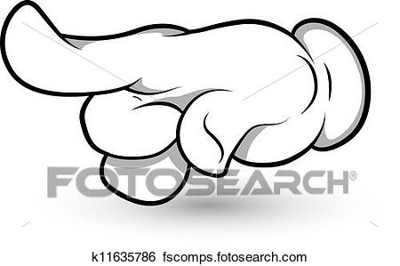 450x299 Clip Art Of Cartoon Hand Finger Pointing Vector K11635786