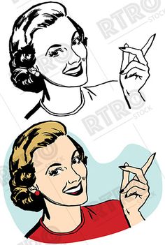 236x351 A Laughing Woman Looking Over Her Shoulder Retro Vintage Clipart