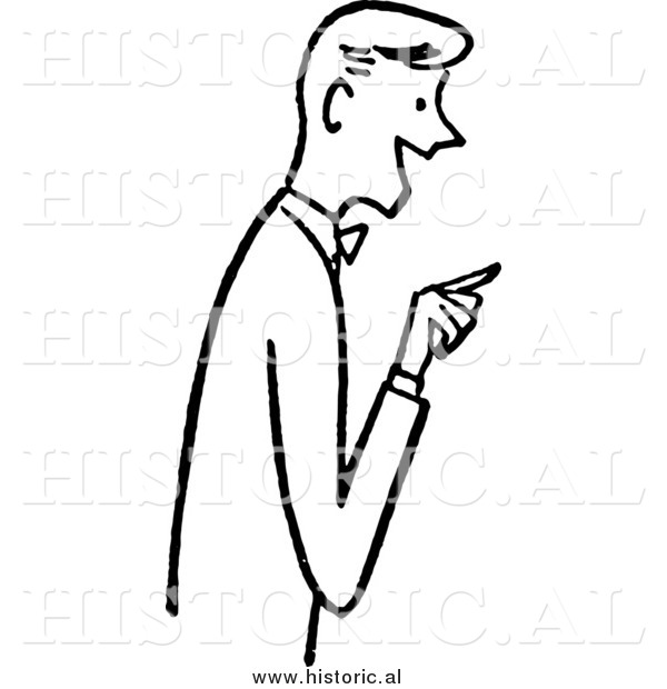 600x620 Man Pointing Finger Clip Art