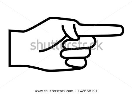 450x321 And White Pointing Finger Clip Art