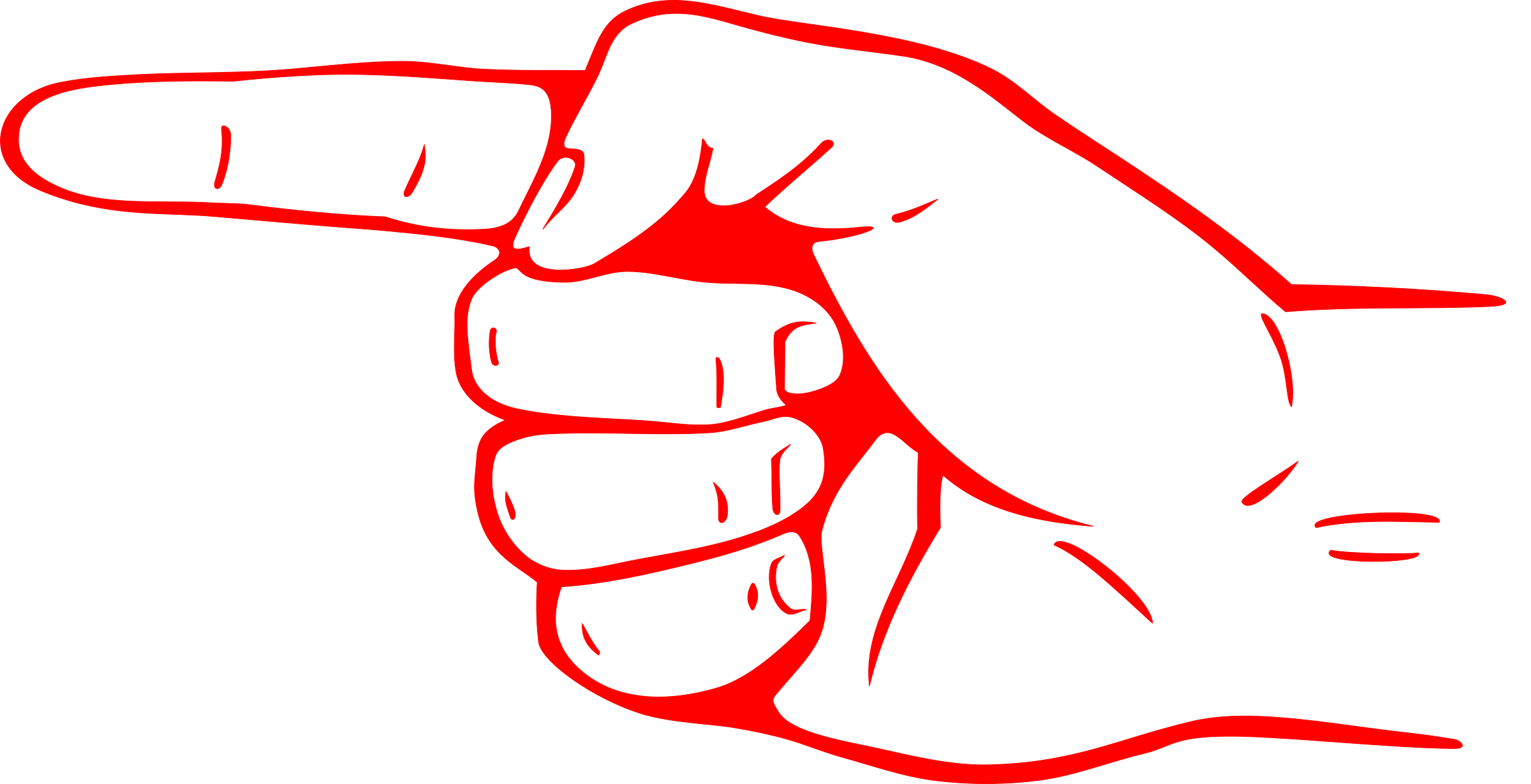 2400x1230 Clipart Pointing Finger By Rones