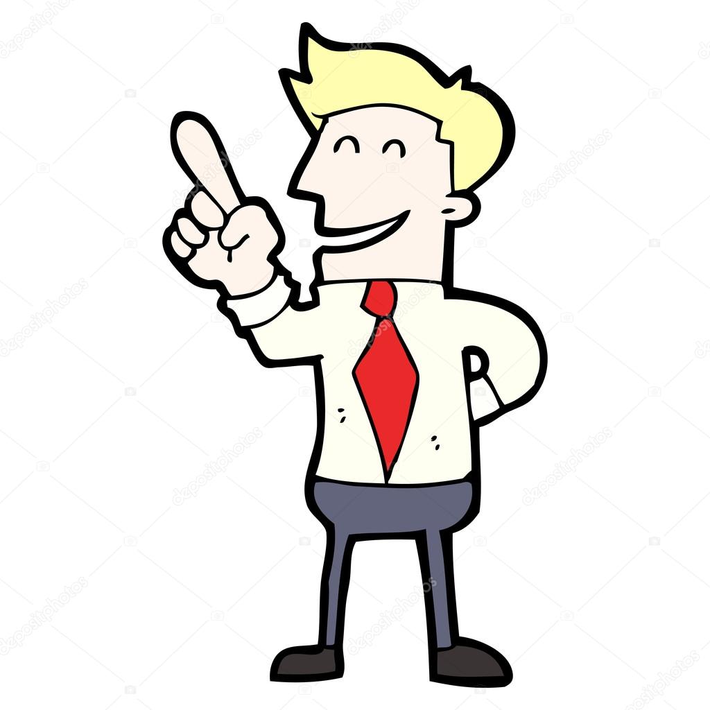 1024x1024 Businessman With Large Pointing Finger Cartoon Stock Vector