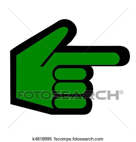 450x470 Stock Illustration Of Pointing Finger K4818995