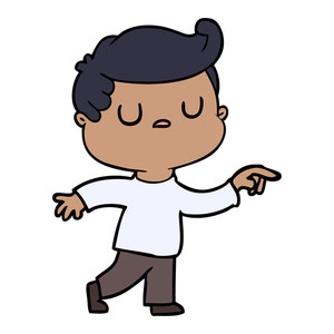 300x300 Cartoon Shouting Man Pointing Finger Royalty Free Stock Image