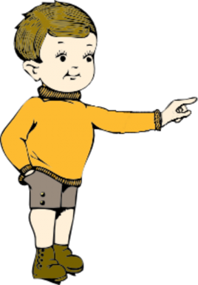 288x415 Person Pointing Finger Clipart