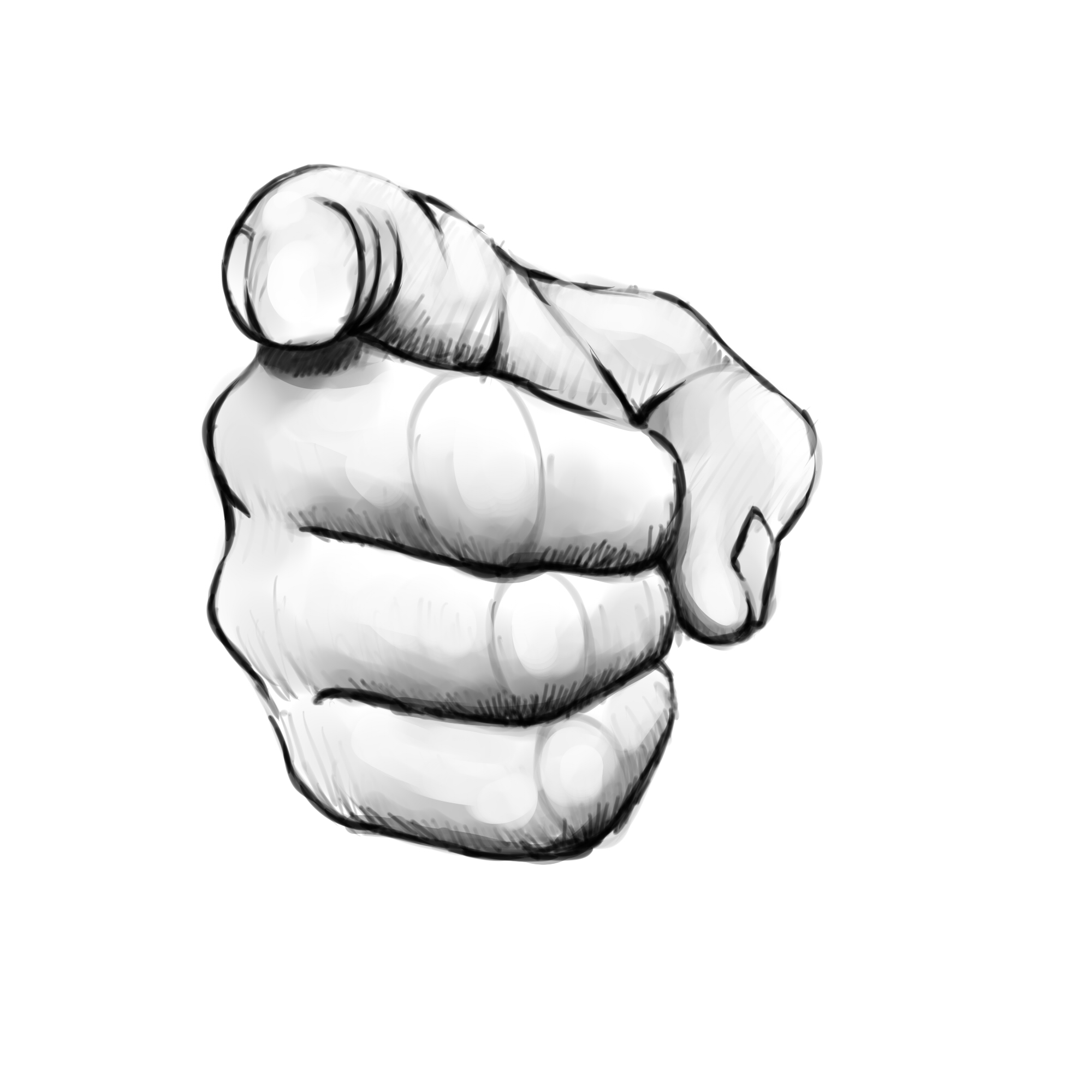 2000x2000 Cartoon Pointing Finger Clipart