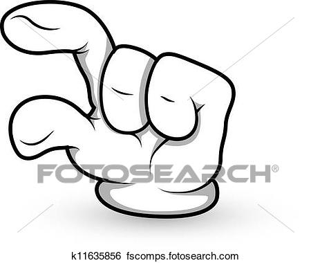 450x380 Clip Art Of Cartoon Hand Finger Pointing Vector K11635856