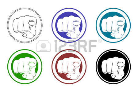 450x301 Retro Line Drawing Of A Pointing Finger Royalty Free Cliparts