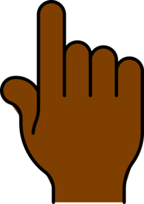 210x297 Hand Pointing African Clip Art