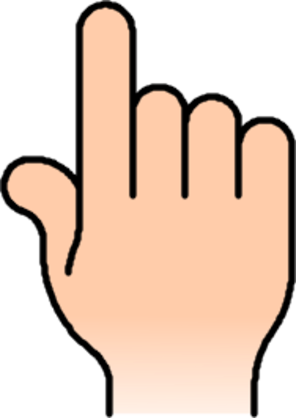 600x849 Hand Pointing Clipart