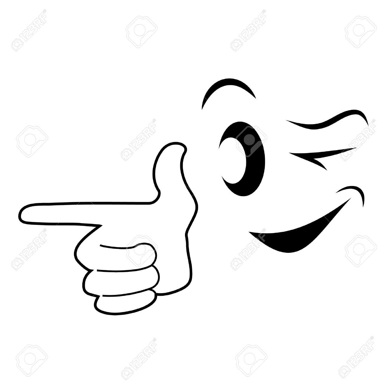 1300x1300 Face And Hand Pointing Royalty Free Cliparts, Vectors, And Stock