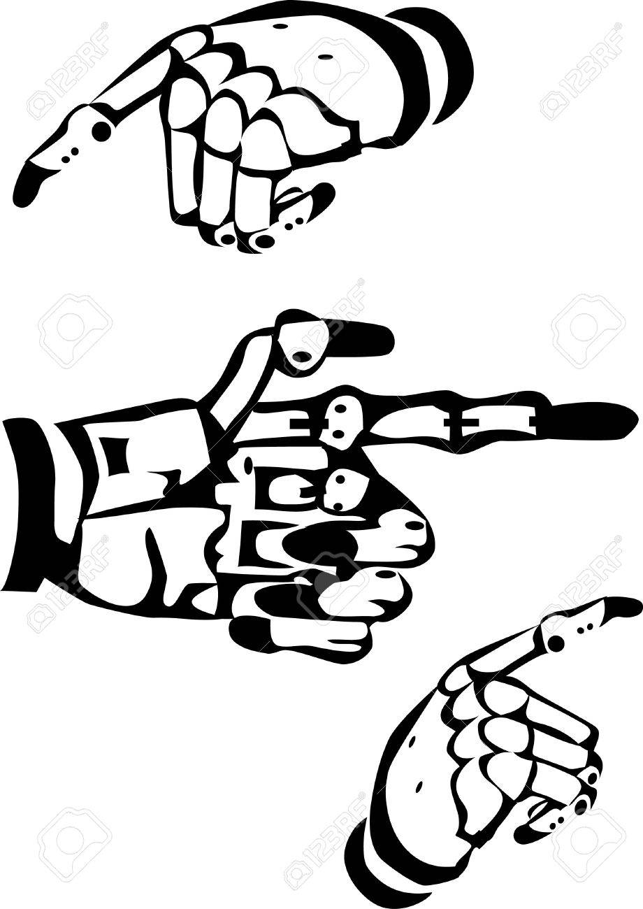 920x1300 Hand Robot Pointing Royalty Free Cliparts, Vectors, And Stock