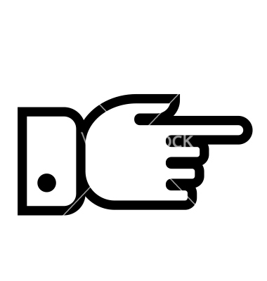 380x400 Left Pointing Hand Clipart