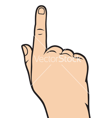 380x400 Pointing Hand Vector Clipart Panda