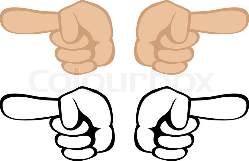 800x516 Pointing Hand Stock Vector Colourbox