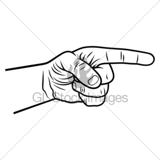 325x325 Vector Retro Vintage Pointing Hand Drawing Gl Stock Images