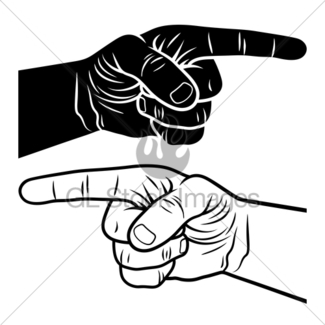 325x325 Vector Retro Vintage Pointing Hand Gl Stock Images