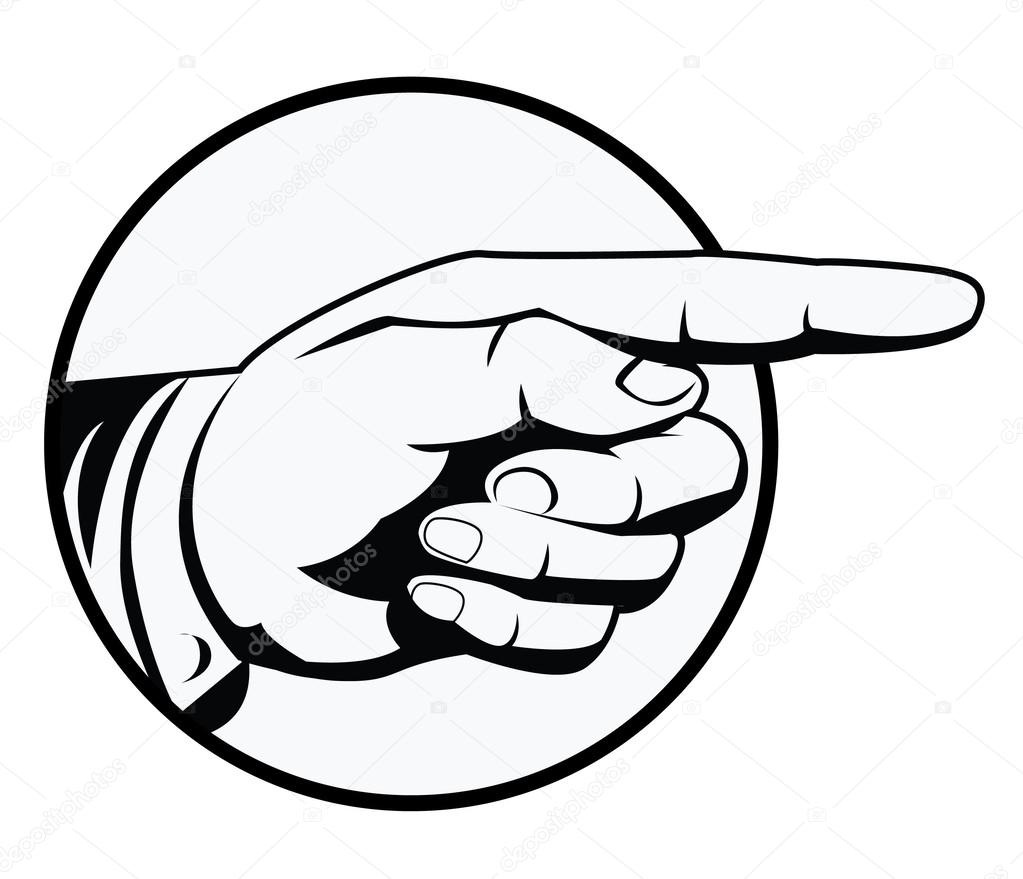 1023x879 Vector Illustration Of Pointing Hand Stock Vector