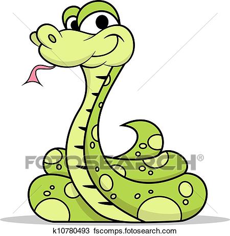450x462 Clipart Of Green Poison Snake K10780493