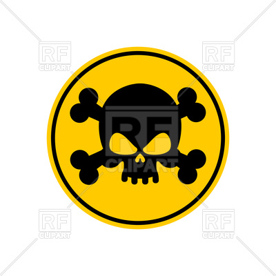 400x400 Danger Poison Yellow Sign Royalty Free Vector Clip Art Image