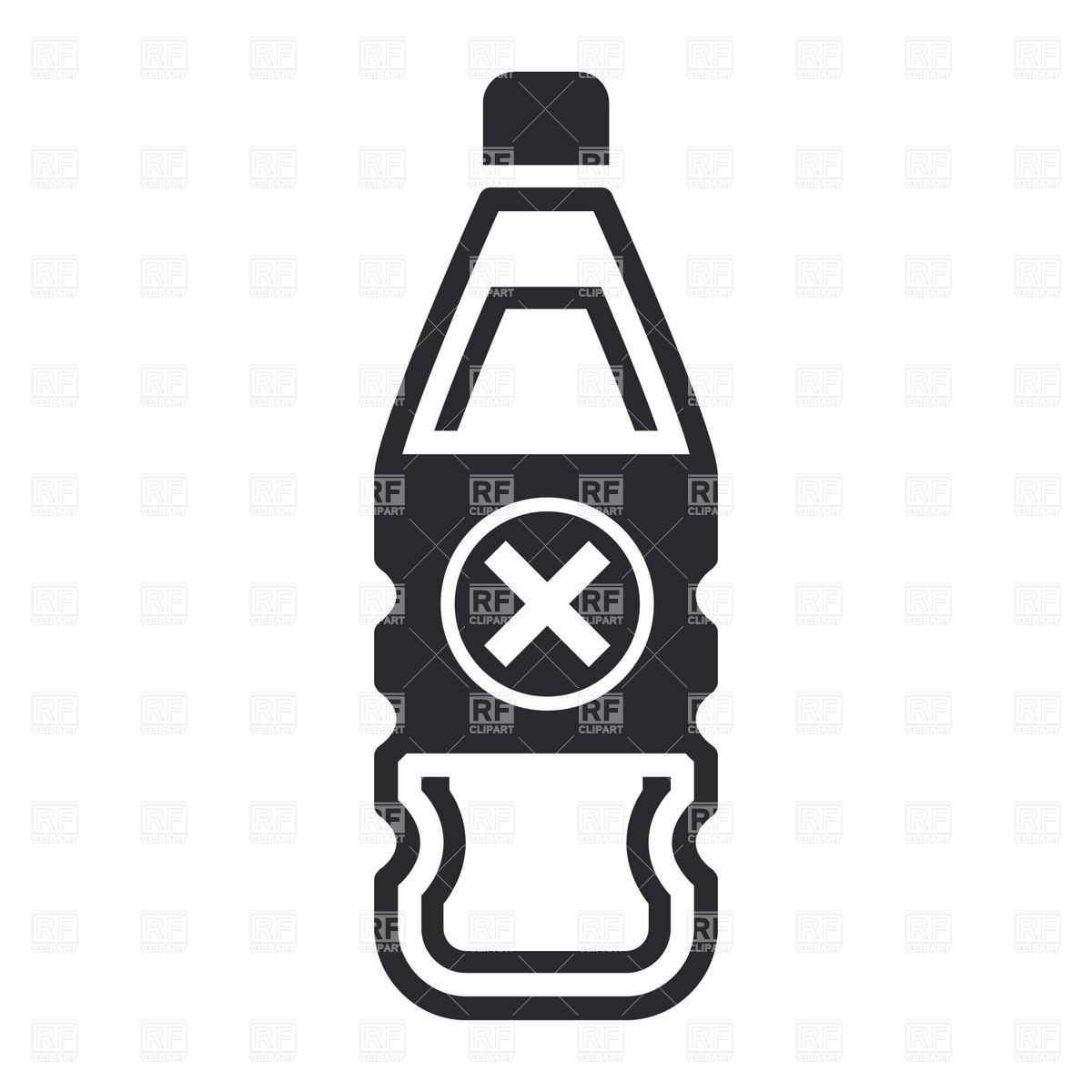 1200x1200 Icon Of Plastic Bottle With Poison Or Dangerous Liquid Royalty
