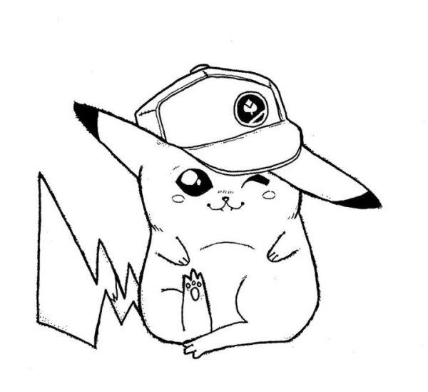 600x549 Pokemon Coloring Pages Pikachu